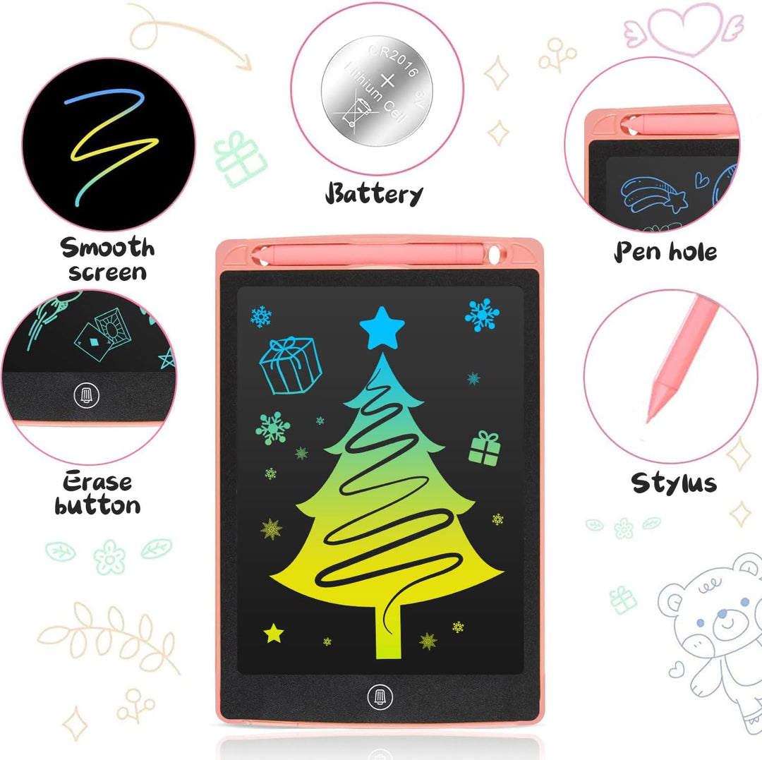 LCD Schreibtafel Spielzeug für Kinder 12.5 Zoll, 2-Pack Maltafel Bunte Kritzeleien, Geschenke für 3-