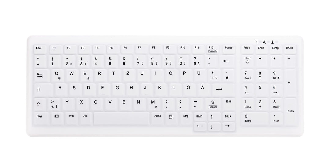 CHERRY AK-C7000 Desinfizierbare Kabelose Hygienetastatur mit Nummernfeld weiss