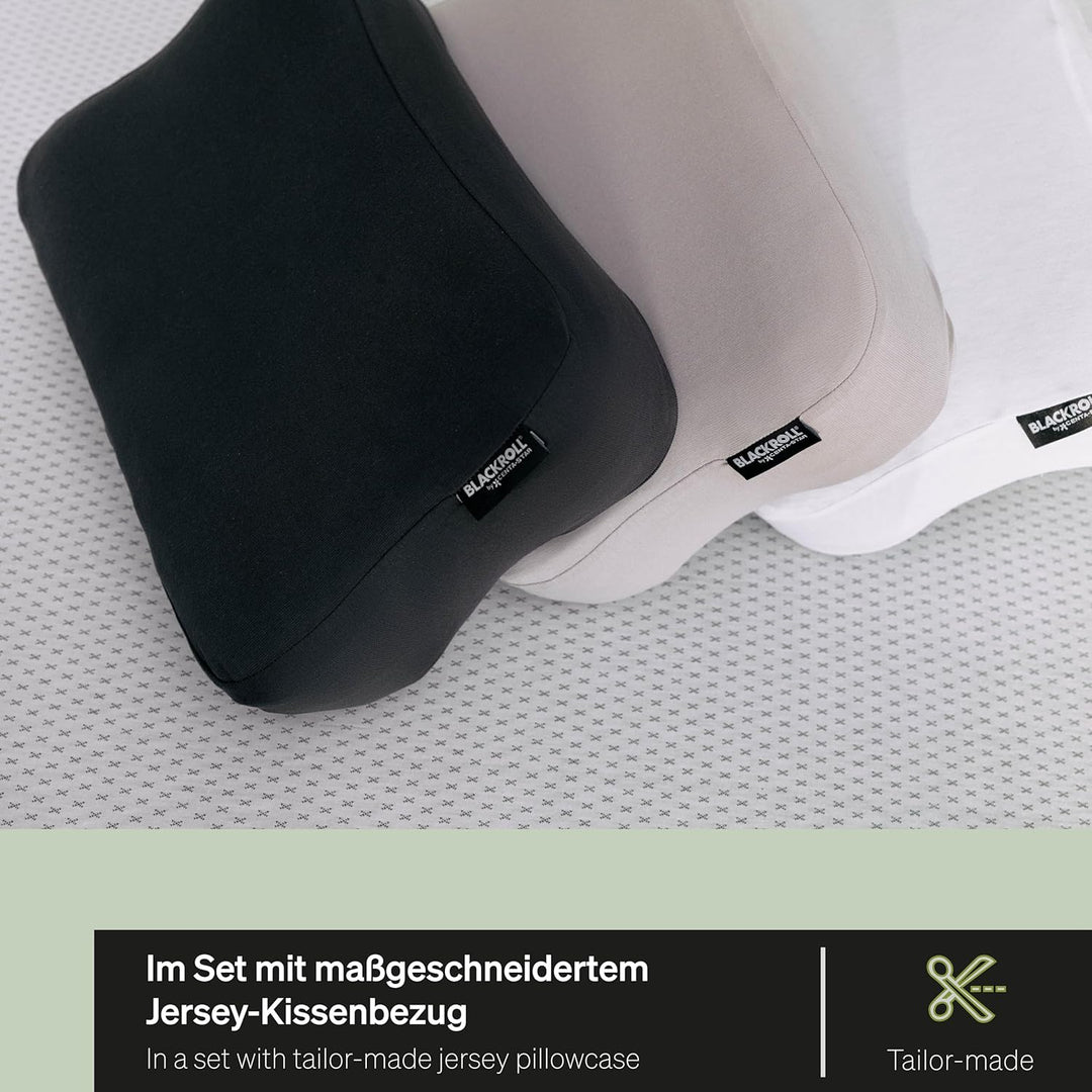 BLACKROLL® Recovery Pillow Set Jersey, orthopädisches HWS Nackenkissen aus Memory-Foam - Made in Ger