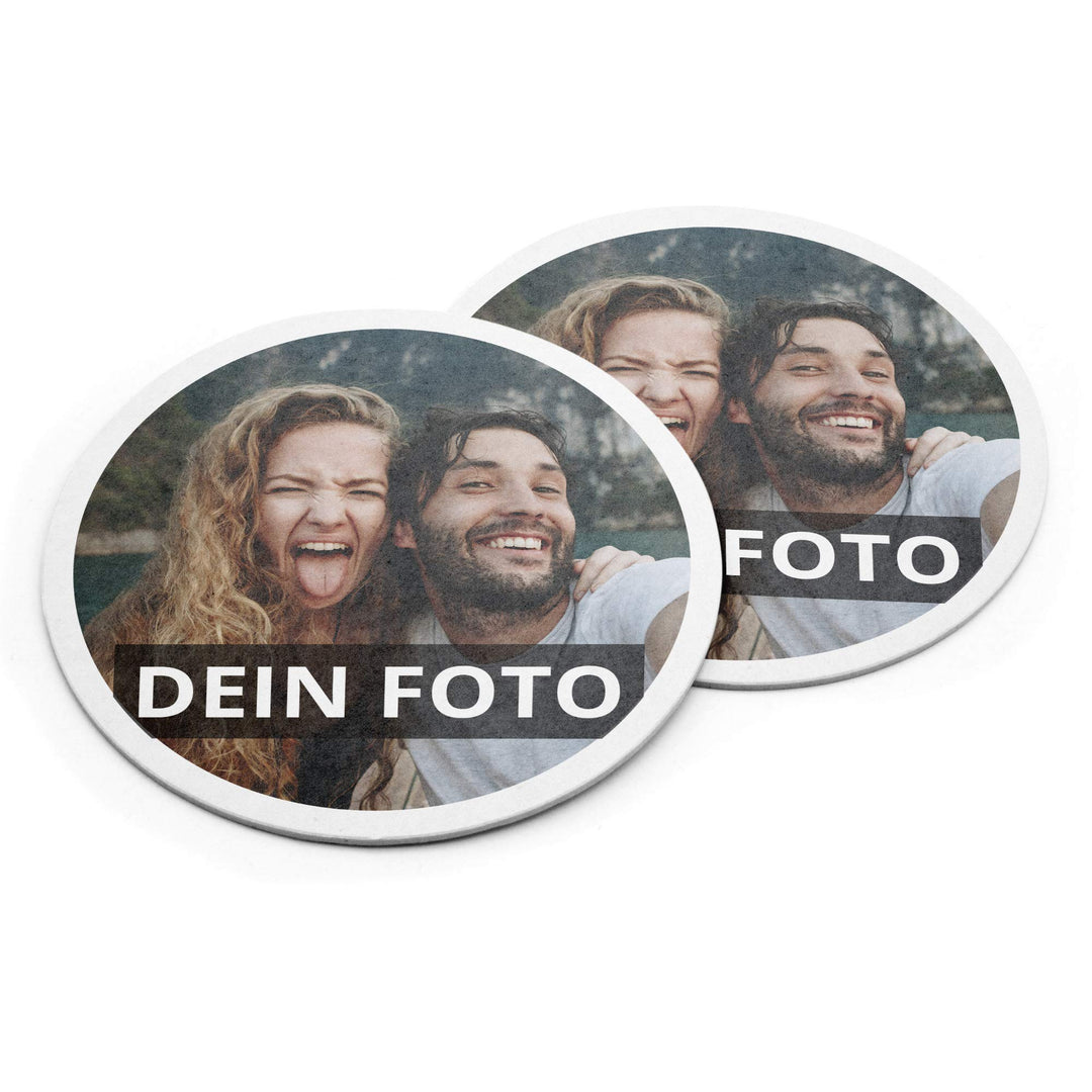 Bierdeckel mit Foto personalisiert - Personalisierbare Bierdeckel Bedrucken (Pappe, 300er Set) Pappe