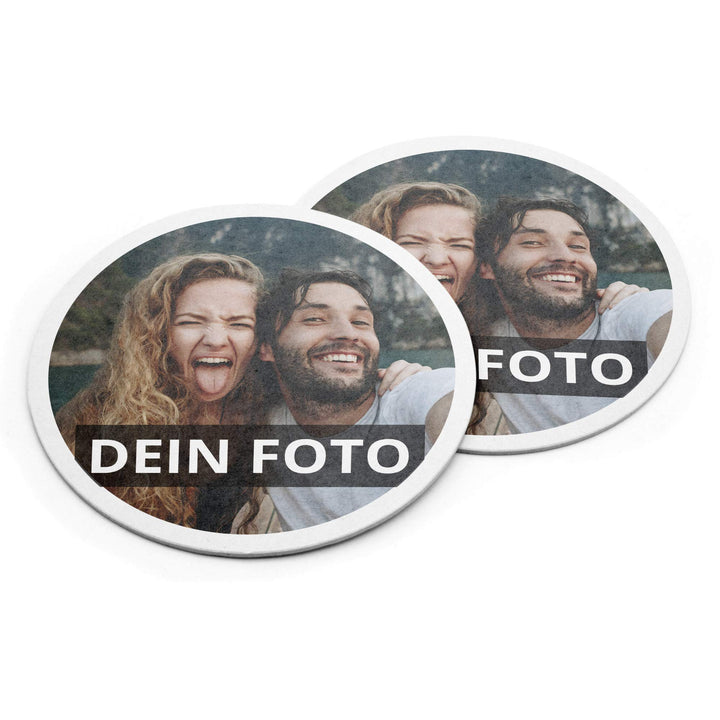 Bierdeckel mit Foto personalisiert - Personalisierbare Bierdeckel Bedrucken (Pappe, 300er Set) Pappe