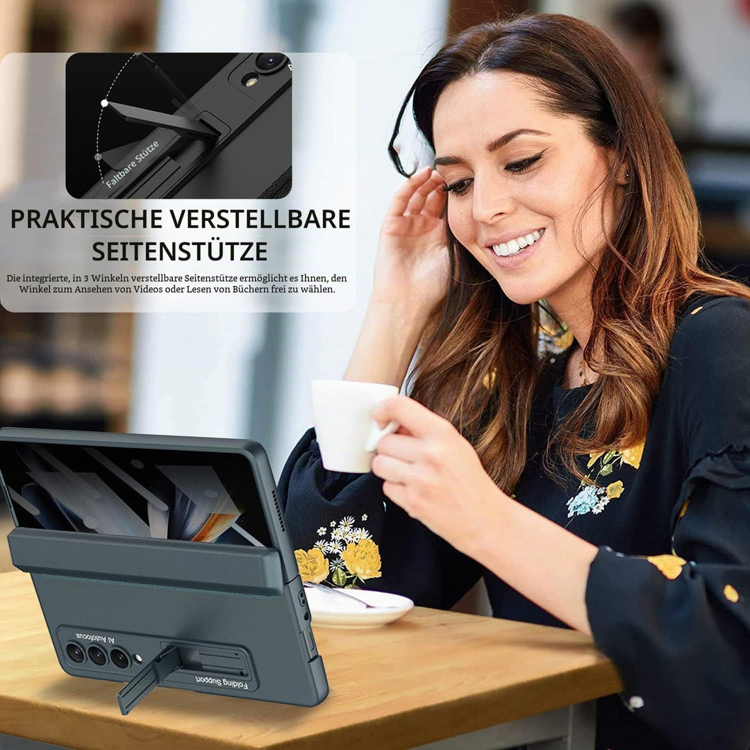 Miimall Kompatibel mit Samsung Galaxy Z Fold 4 Hülle mit Displayschutz Anti-Peeping+Magnetischer Sch
