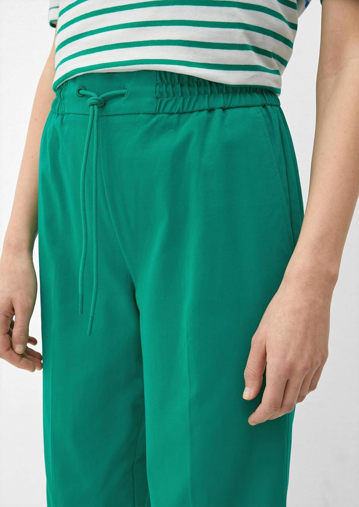 s.Oliver Damen Hose lang, Loose Fit 36 Grün, 36 Grün
