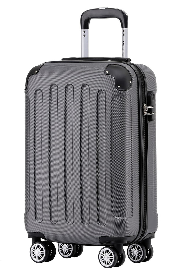 BEIBYE Zwillingsrollen Hardcase Reisekoffer Koffer Trolleys Hartschale in XL-L-M in 14 Farben (Busin