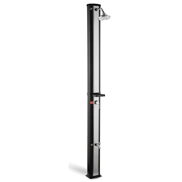 DELUKE Outdoor Solardusche 40 Liter inkl. Wasserspeicher - Mit Abdeckung | Solar Gartendusche warmes