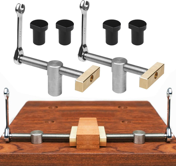 CDIYTOOL 2 Stück schnell fixierte Clip-Klemme, Messing-Schraubstock mit 4 Bank-Hunde für 19/20 mm Lo