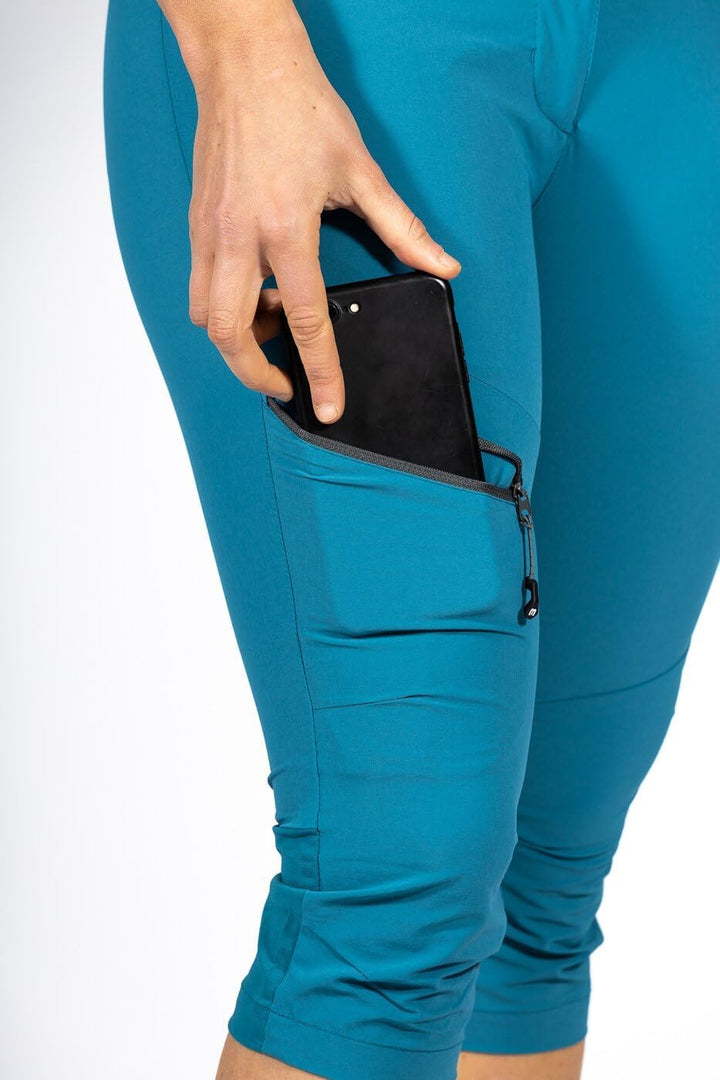 Maul Entlen Ultralight-Caprihose Damen Wanderhose schwarz 36 Blau, 36 Blau