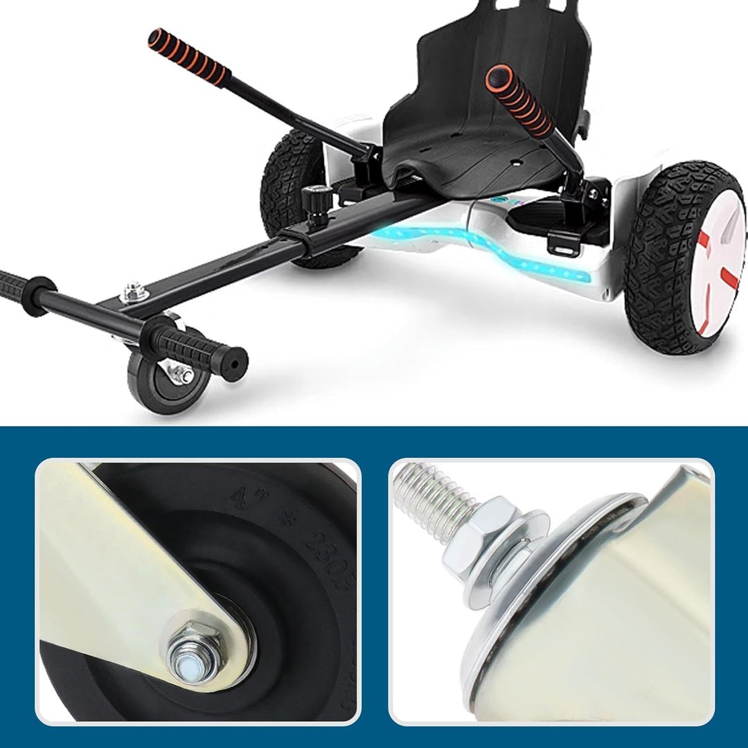 4-Zoll Hoverkart Rad Ersatz mit Metallhalterung Hoverboard Räder Gummi Ersatzräder Roller Zubehör Un