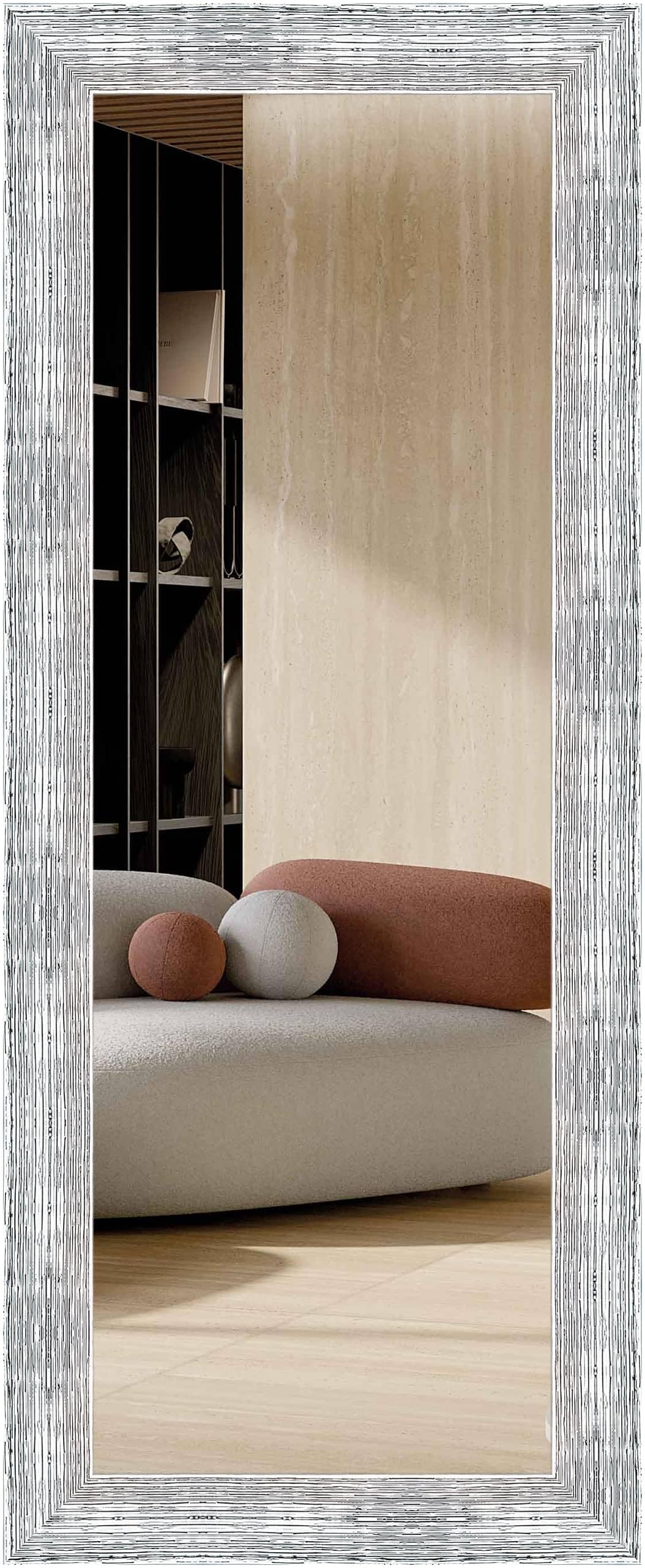 nielsen HOME Wandspiegel Chiara, Silber Weiss, ca. 50x150 cm Silver White 150L x 50B cm, Silver Whit