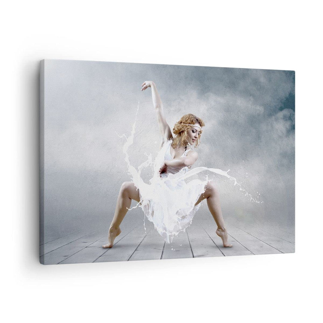ARTTOR Bilder auf Leinwand Frau Tänzerin Ballett Leinwandbild 70x50cm Wandbilder Dekoration Wohnzimm