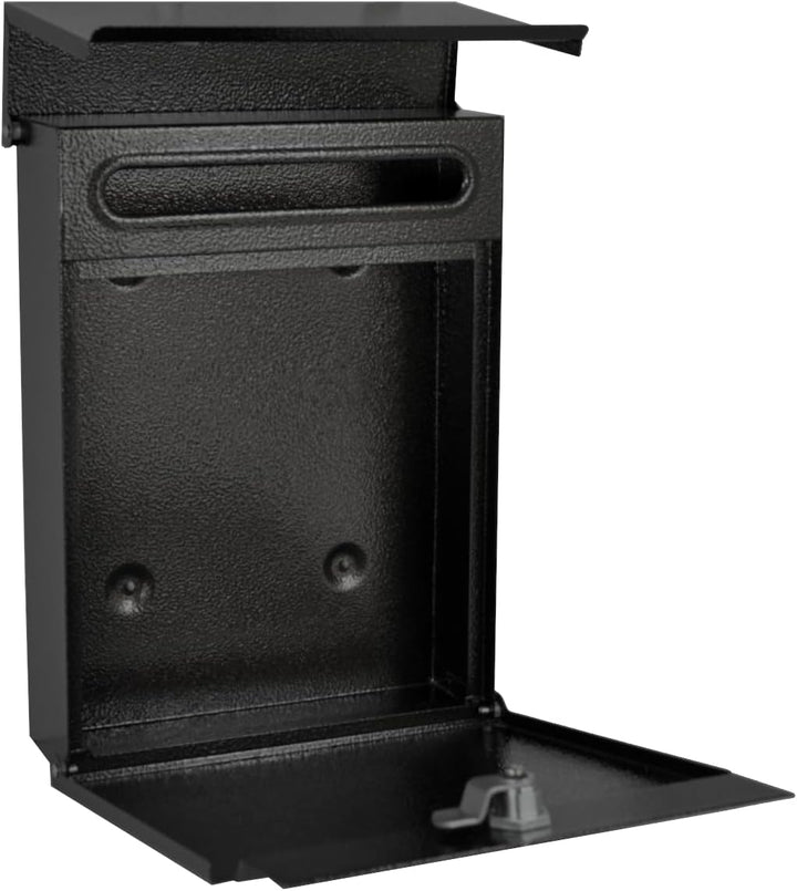 ALSTEN TECH Designer Briefkasten Wandbriefkasten Postkasten ohne Zeitungsfach Schwarz Antik RAL 9005