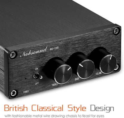 Nobsound Mini 200W (100W×2) Bluetooth 5.0 TPA3116 Digital Amplifier HiFi Stereo Class D Power Amp Ve