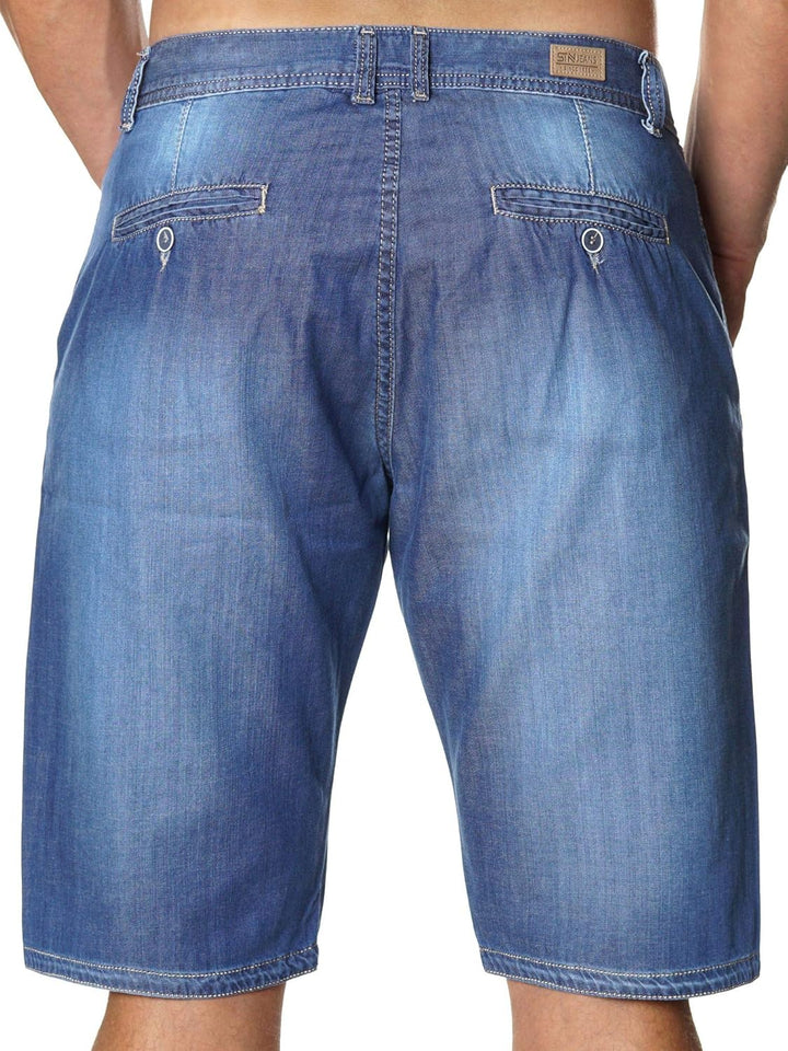 Stanley Denim Herren Jeans Shorts 22742 - Blau 32W Blau, 32W Blau