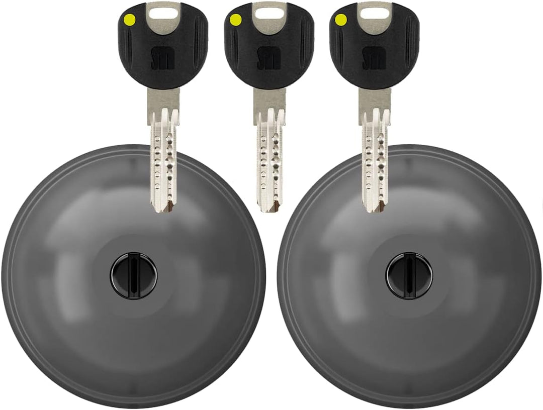 MERONI UFO3 COMFORT Doppelschloss für Nutzfahrzeuge (grau), Grau