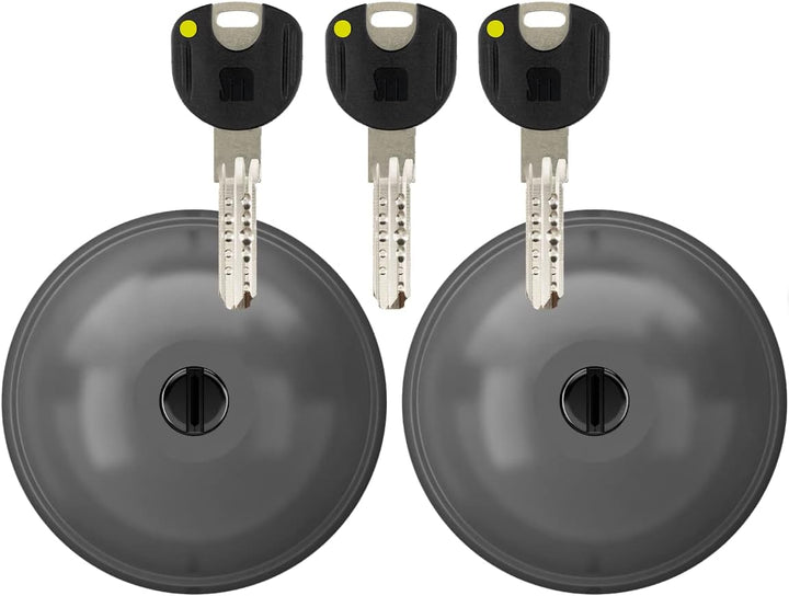 MERONI UFO3 COMFORT Doppelschloss für Nutzfahrzeuge (grau), Grau