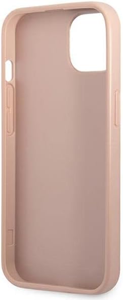 Guess GUHCP13MPSATPP Hülle für iPhone 13 6,1" rosa hardcase SaffianoTriangle Logo Cardslot