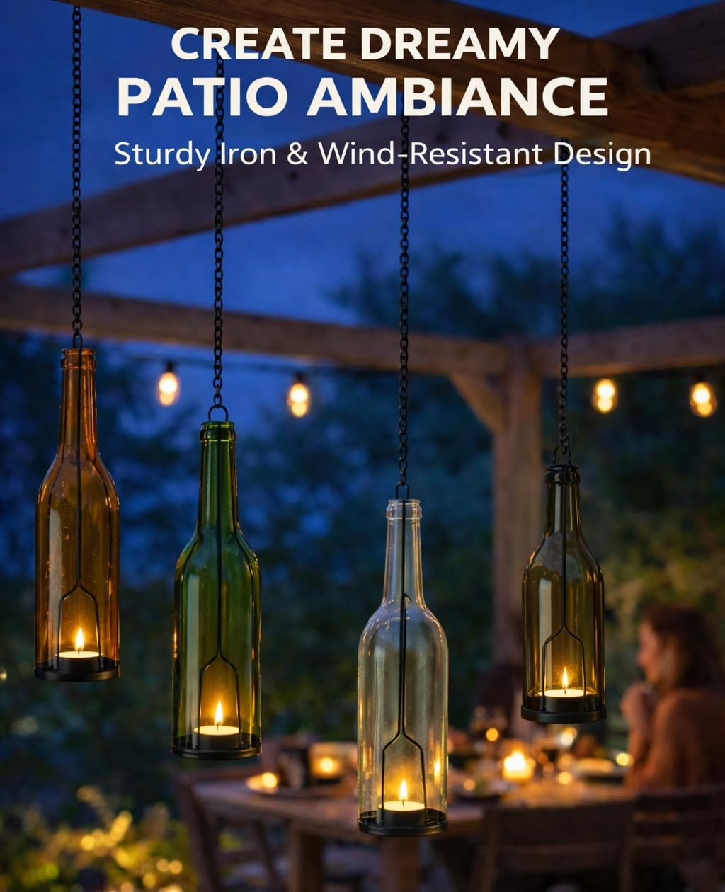 gzero Schmiedeeisen Leuchter, matt schwarz Finish dekorativer Kerzenhalter für Heimwerker Beleuchtun