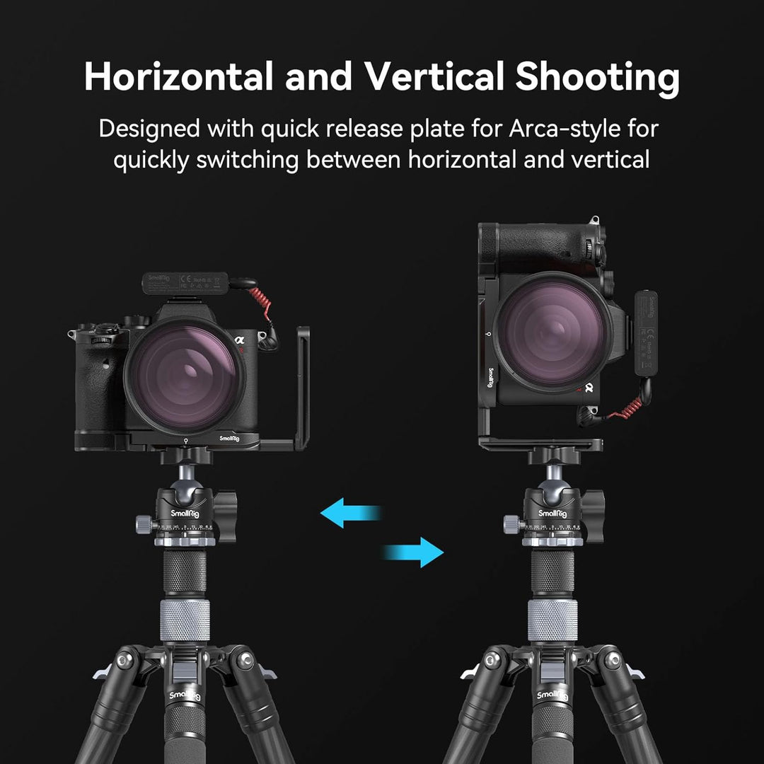 SMALLRIG A7 IV / A7S III / A1 L-Bracket für Arca-Typ, A7 IV L Winkel L-Bracket L-Schnellwechselplatt