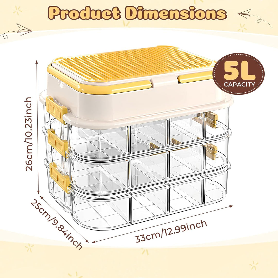 Aufbewahrungsbox für Legosteine, Aufbewahrungsbox für Bausteine, Sortierboxen für Legosteine, Kunsts