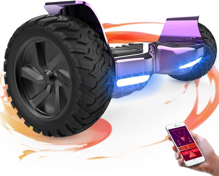 GeekMe Hoverboards Offroad 8.5 Zoll, SUV Hoverboards mit APP, Bluetooth Lautsprecher, Doppelmotor, L