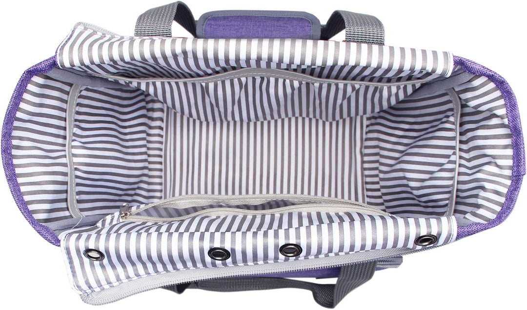 Luxja Stricktasche mit Schultergurt, Garn Tasche, Handarbeitstasche Aufbewahrung für Wolle, Projekte