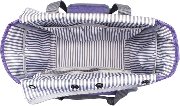 Luxja Stricktasche mit Schultergurt, Garn Tasche, Handarbeitstasche Aufbewahrung für Wolle, Projekte