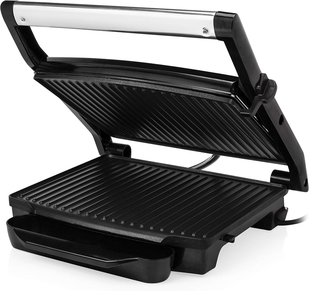 Princess Kontaktgrill - Panini Grill mit Edelstahlasuführung, 2000 Watt, 0,75m Kabellänge, 30x24cm G