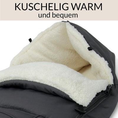 MONZANA® Fusssack für Kinderwagen Baby Winter mit Reflektoren Reissverschluss Waschbar Buggy Babysch