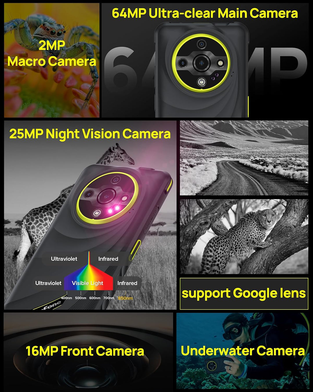 Ulefone Armor X31 Pro 5G Outdoor Mobile Phone 2025, 16GB + 256GB/SD-2TB 64MP + 25MP Night Vision 6.5