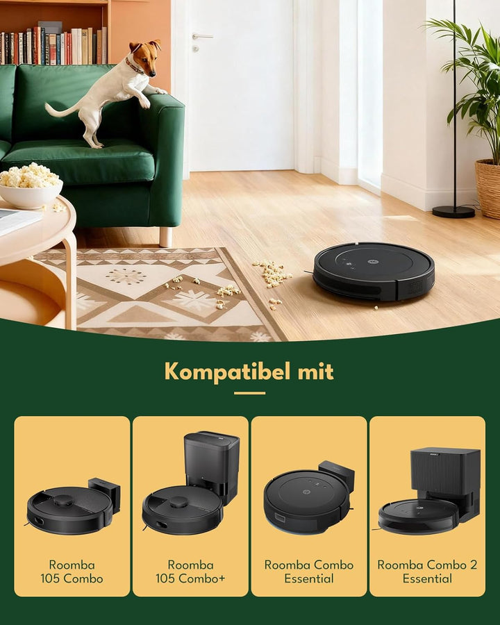 18 Stück Zubehörset für iRobot Roomba 105 Combo und Roomba Combo Essential Y0112,Y0110,Y0140,Y011240