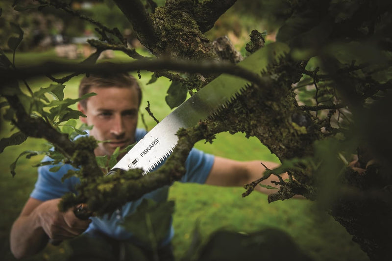 Fiskars Astsäge für kleine Sägearbeiten, Werkzeugkopf, Länge: 52 cm, Gehärteter Stahl, Schwarz/Orang