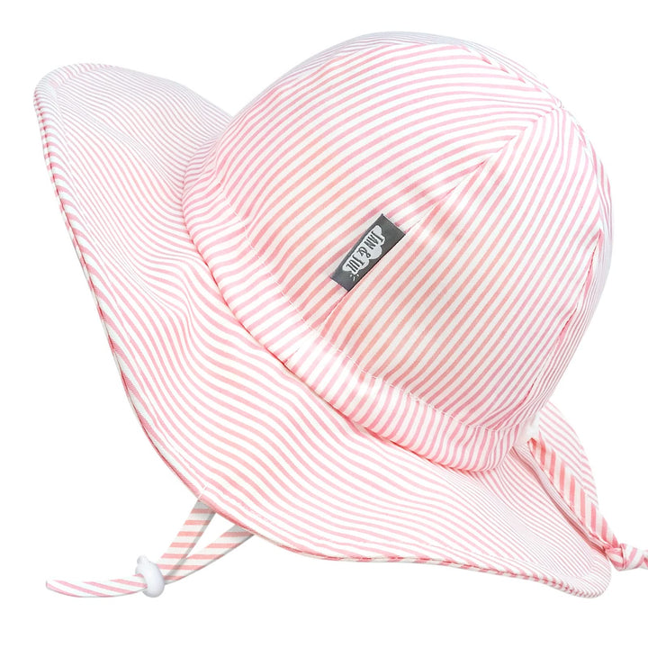 Jan & Jul Grow-with-Me Baumwoll-Flapper Sonnenhut für Babys und Kinder 6-24 Monate Rosa Stern, 6-24