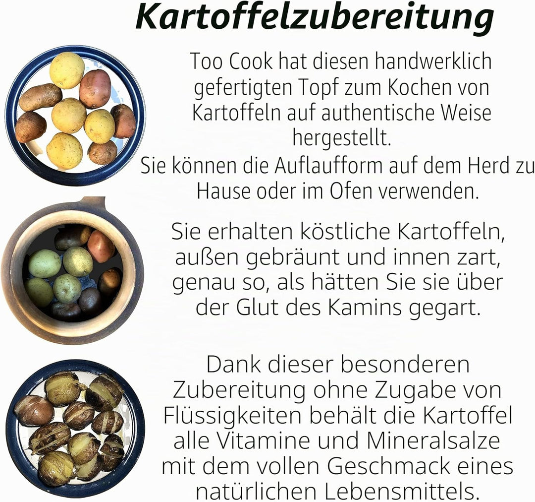 Kochen Sie Kartoffeln und Kastanien auf einfache und natürliche Weise ohne Fett mit einem einzigarti