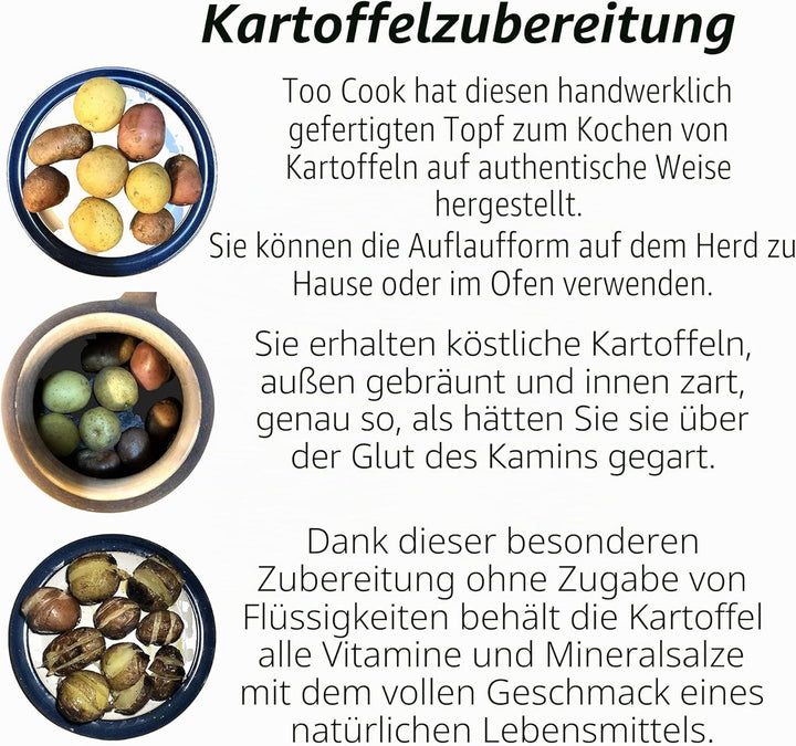 Kochen Sie Kartoffeln und Kastanien auf einfache und natürliche Weise ohne Fett mit einem einzigarti
