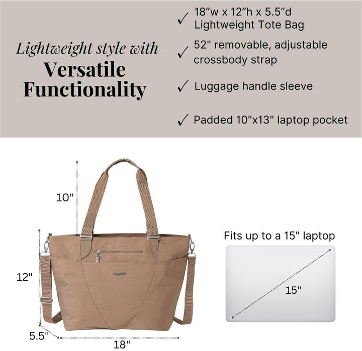 Baggallini Unisex-Erwachsene Tote Avenue Tragetasche – leicht, wasserabweisend, Handgepäcktasche mit