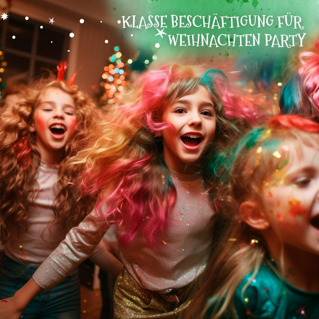 Magicat Haarkreide für Mädchen Deluxe Set 2026 I 10 Farben & 5 Haargummis I Kinder Haarfarbe auswasc