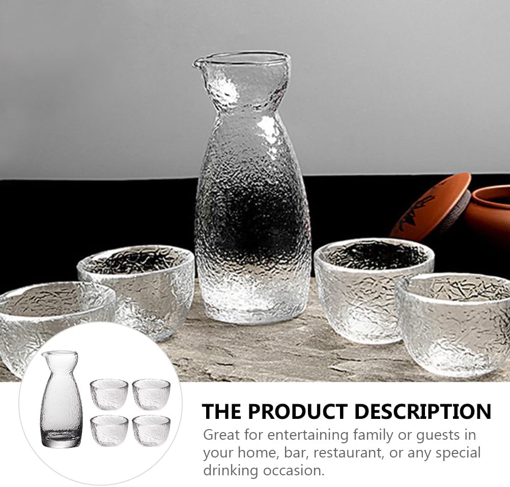 YARNOW 1 Satz Gehämmerter Sake-Becher Reiswein Zum Kochen Sake Set Sake Serving Set Sake Servierset