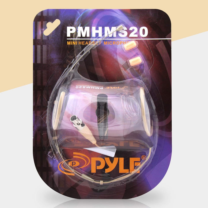 Pyle Headset Mikrofon, Doppelt Ohrhörer Kondensatormikrofon zum Über-Ohr-Hängen, mit 4 Pin Mini XLR