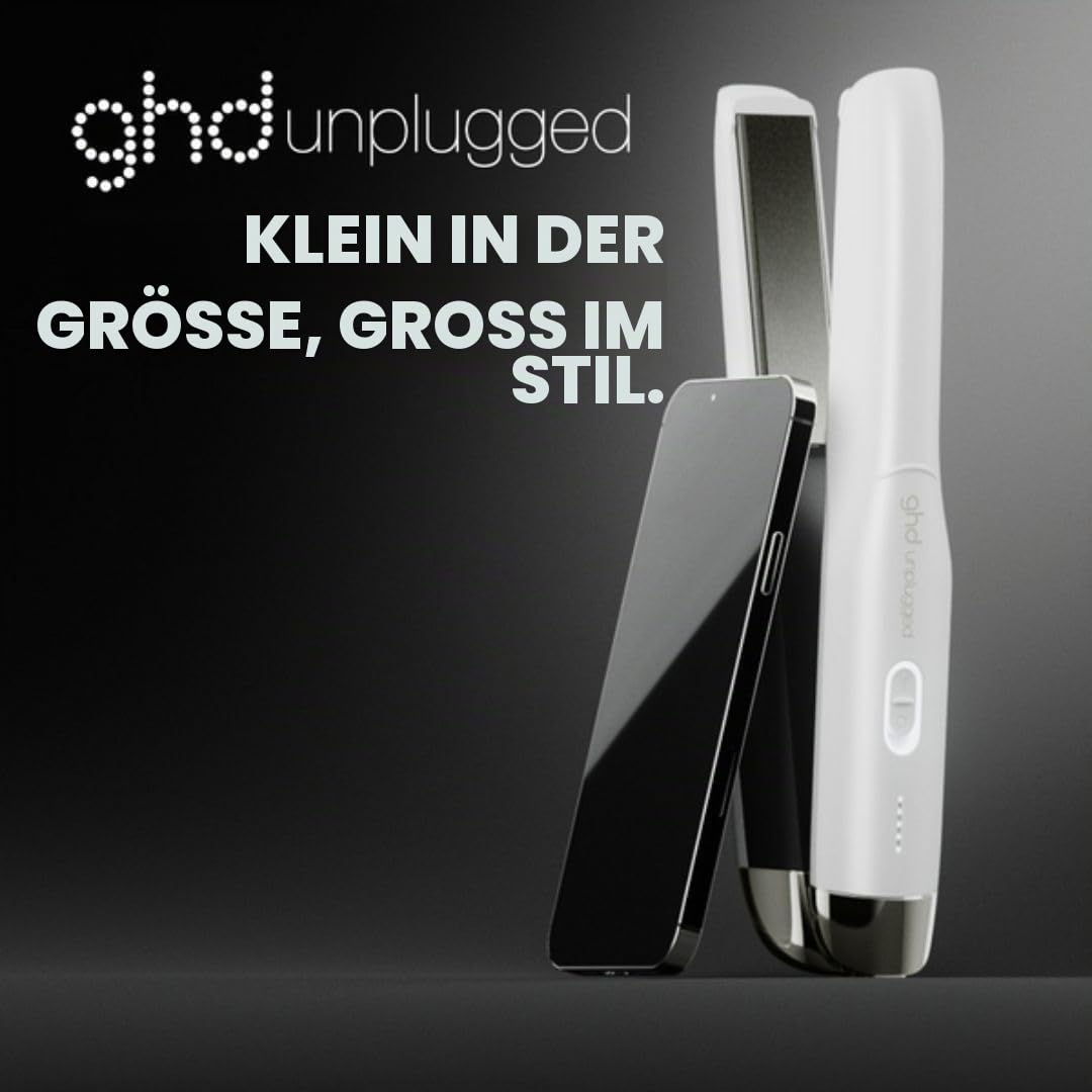 ghd Unplugged - kabelloser professioneller Haarglätter mit Dual-Technologie - Zone, Weiss Old Packag