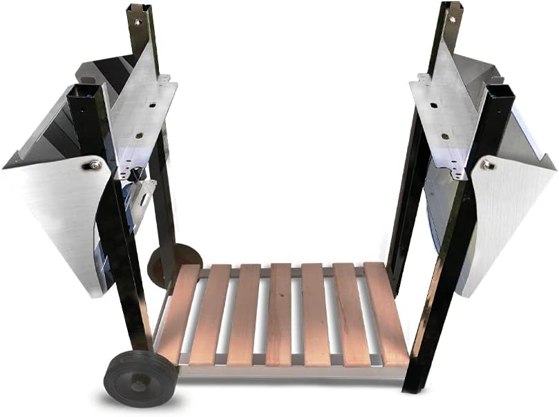 LITTLE BALANCE Chariot pour plancha Aquitaine Pro Planchawagen, Edelstahl & Holz