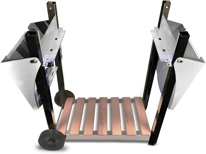 LITTLE BALANCE Chariot pour plancha Aquitaine Pro Planchawagen, Edelstahl & Holz