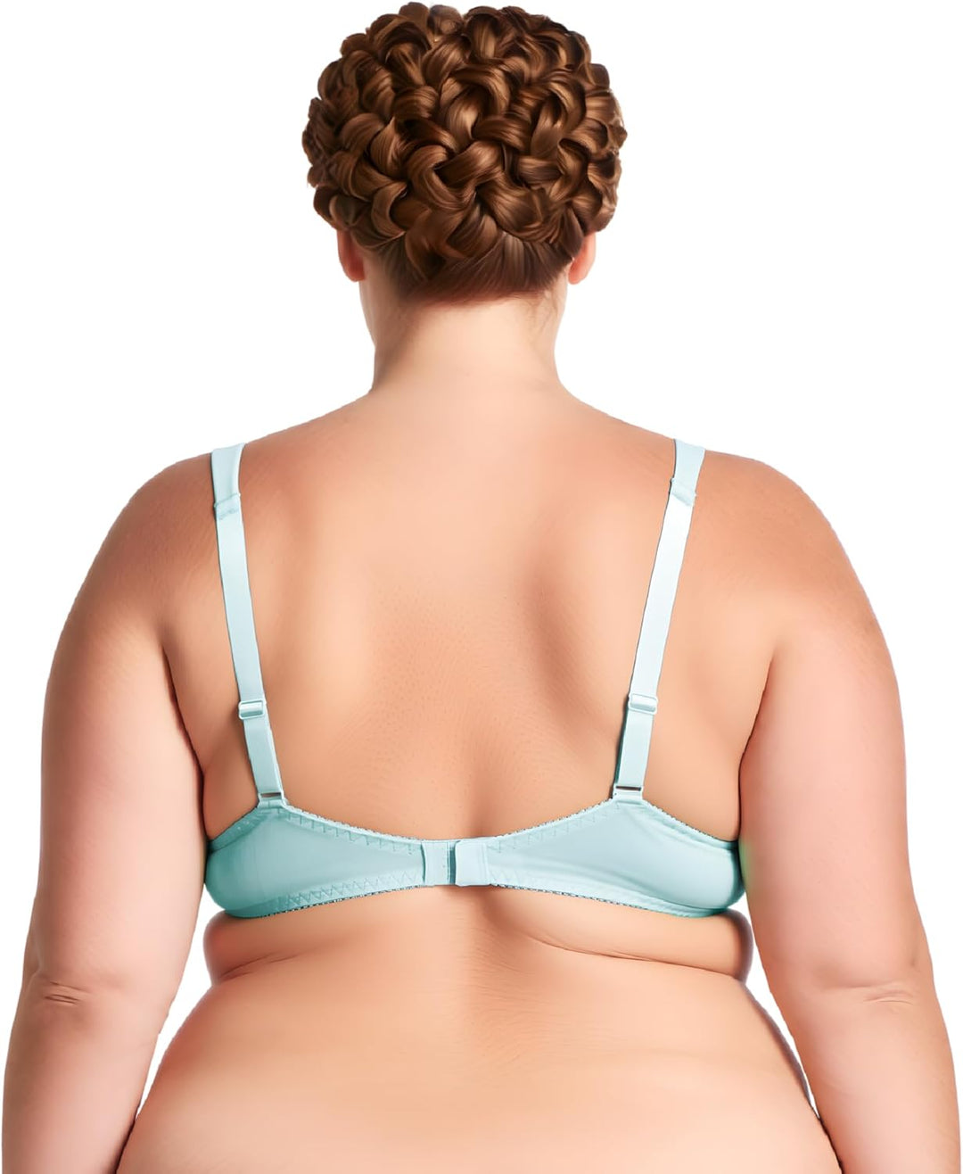 Curve Muse Damen Übergrösse Minimizer Kabellos Ungefütterter BH mit Stickspitze-2er Pack 75F Nude, H