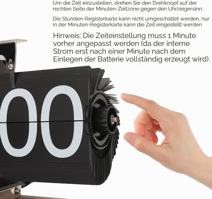 Flip Uhr Retro Digitale Wanduhr Batterie betrieben Tischuhr Grosse Zahlen Sichere Basis Kreative Fli