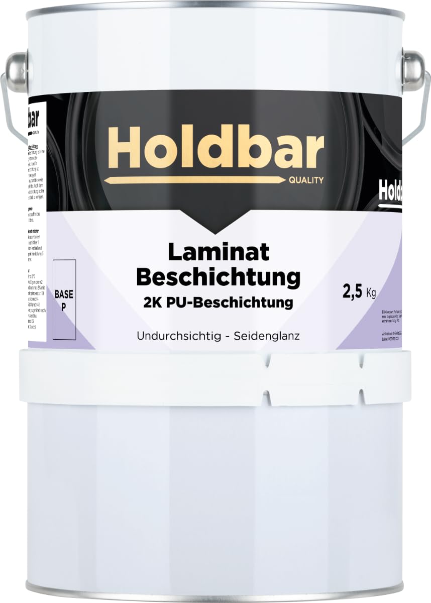 Laminat Beschichtung weiss (Weisseste Farbe) 2,5 Kg - Laminat Farben - Schützt Laminat Boden - 2-Kom