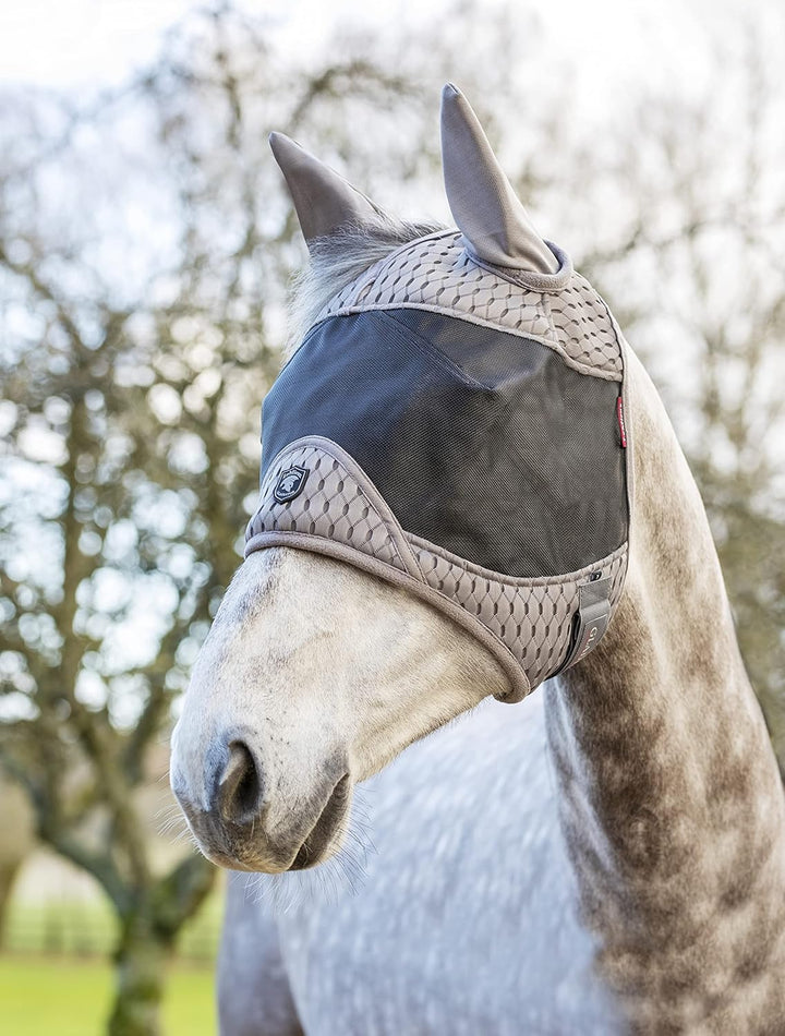 LeMieux Fliegenmaske Half Gladiator Grösse S, Farbe grau grau Small, grau Small