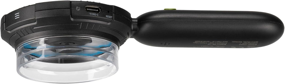 Bresser Digitales Handmikroskop für Kinder & Eltern 10× optisch/bis 40× digital, 8 dimmbare LEDs, Fo