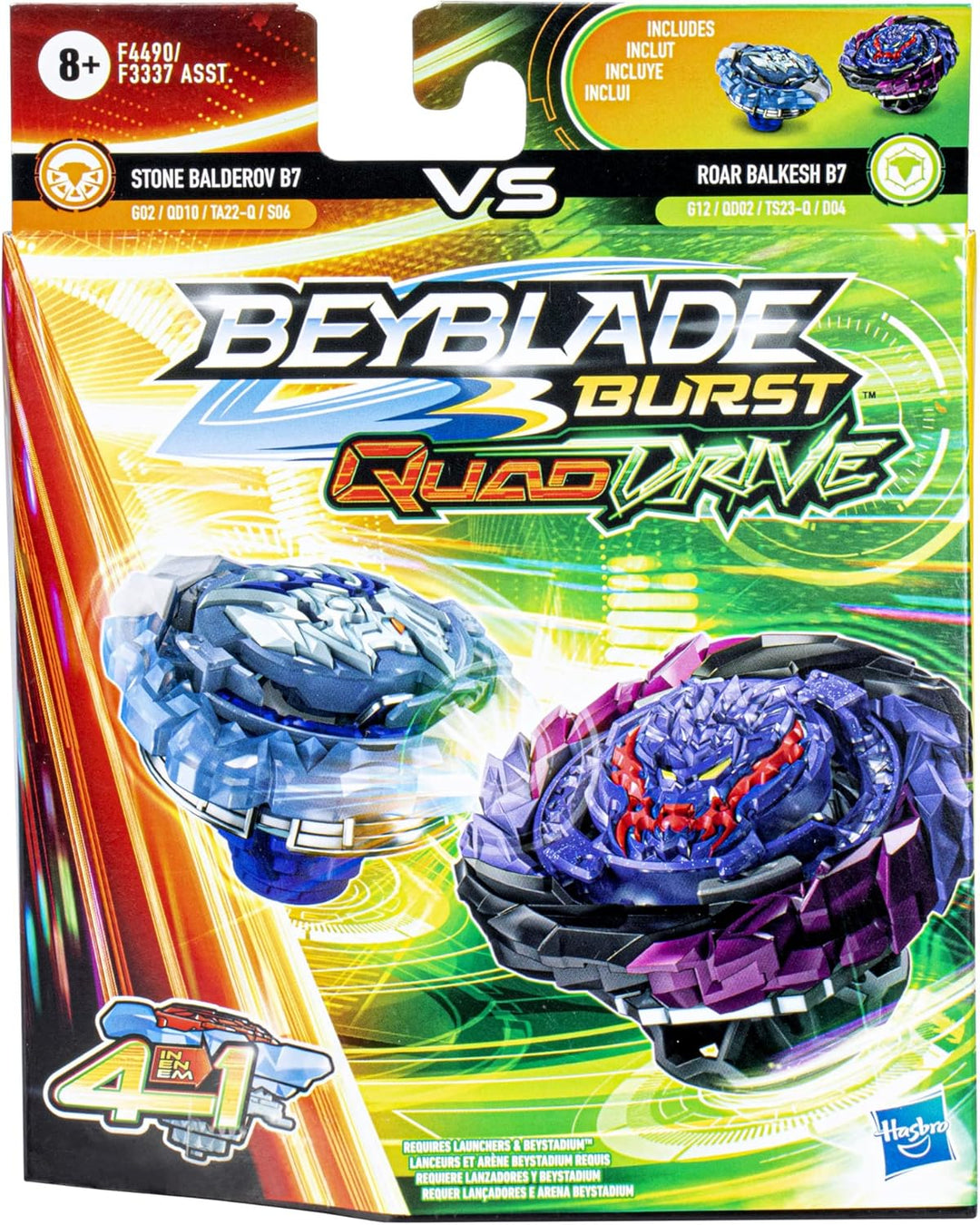 Beyblade F4490 Brüllen Balkesh Stone Balderov B7 Battling Top Spielzeug