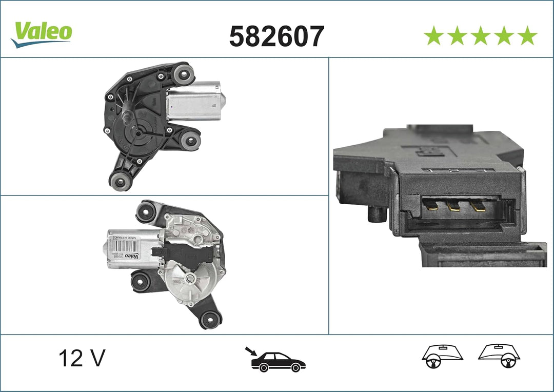 VALEO Silencio Wischblatt VF988 577988 Vorderansicht: 580mm / 380mm Menge Set 2 Einheiten (für linke