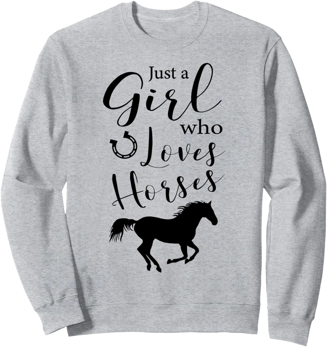 Pferde Mädchen Geschenk Pferd Reiterin Reiten Damen Kinder Sweatshirt