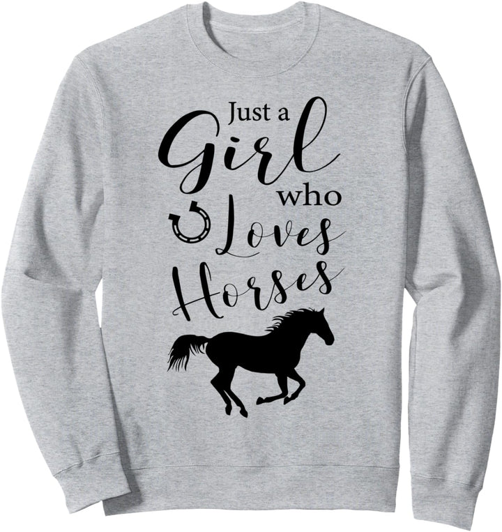 Pferde Mädchen Geschenk Pferd Reiterin Reiten Damen Kinder Sweatshirt